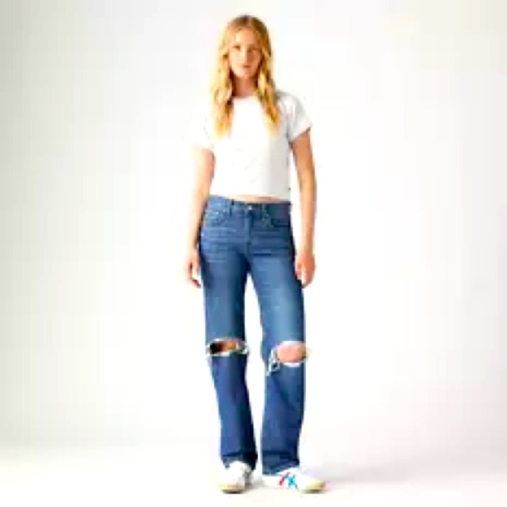 LEVIS Low Pro Straight Distressed Jeans - Sz 29